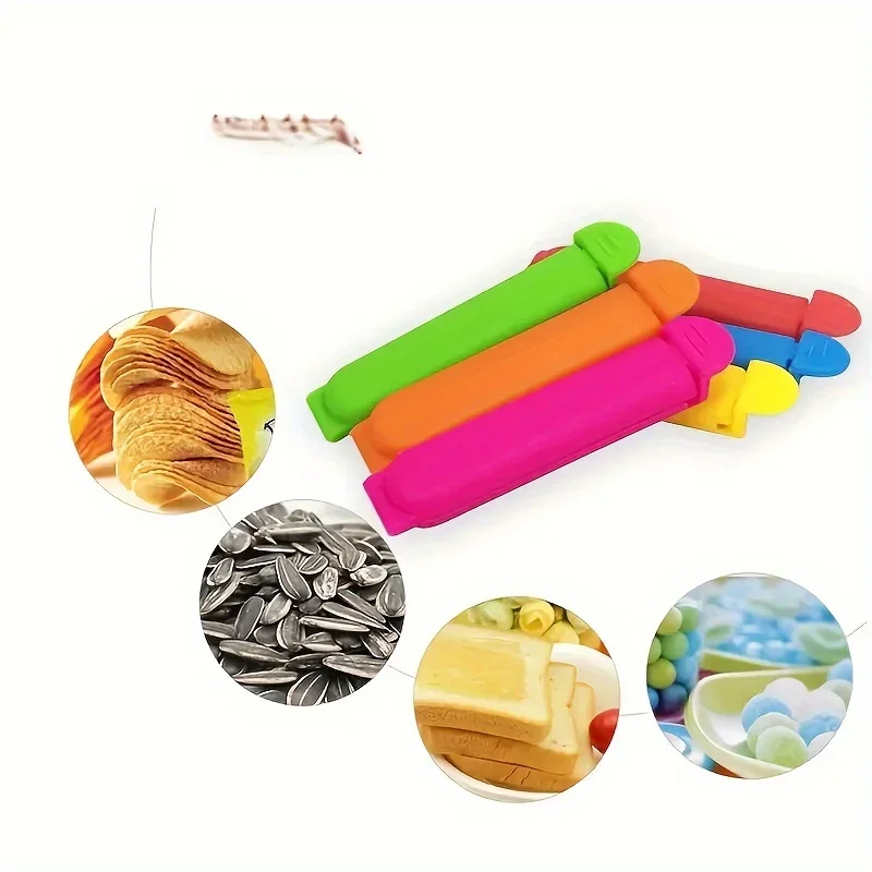 Bunte Lebensmittel-Aufbewahrungsclips - Sichere Snap-Lock-Clips für Snacks, Nüsse und mehr - Langlebige Kunststoff-Küchenclips für Frische
