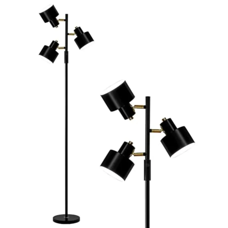 

Floor Lamp for Living Room Bright Lighting Tall Industrial Vintage Standing Corner Lamps LED Metal Light Office Bedroom Study M