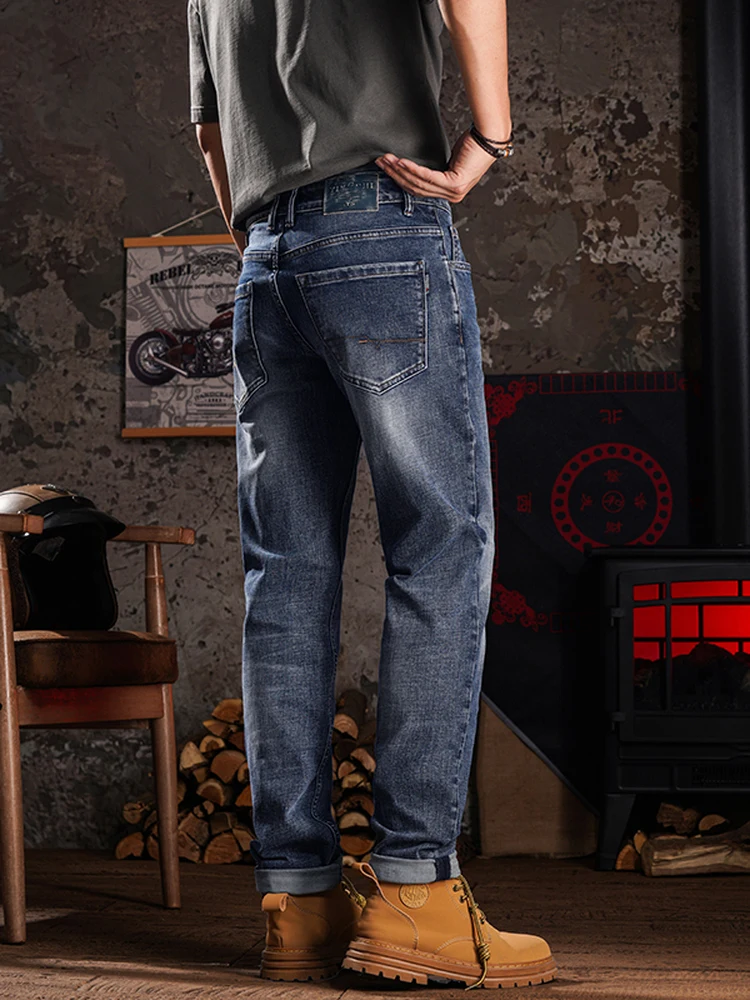 Jeans Levis Estilo Americano para Hombre, Corte Slim Fit, Pierna Recta, Retro, Primavera-Otoño, Mezcla de Algodón, Poliéster ...