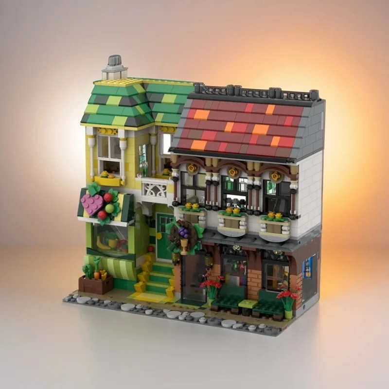 1312 Piezas MOC Modelo Creativo Casa de Vino Tinto Tecnología DIY Bloques de Construcción para Montar Exhibición Regalo de Cumpleaños Decoración Set para el Hogar