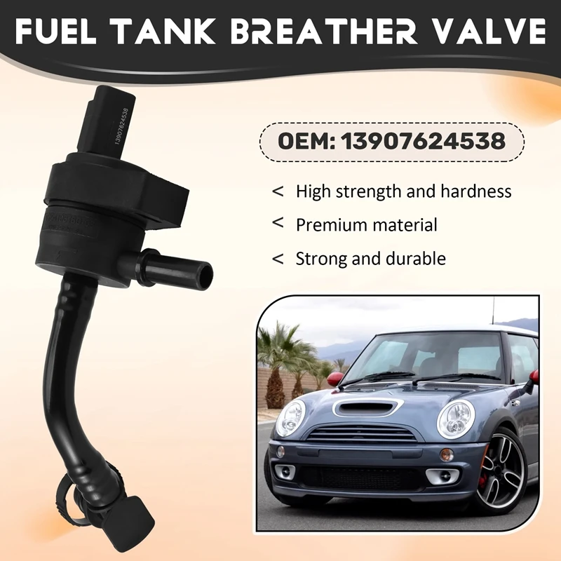 Válvula de respiro do tanque de combustível bem 13907624538   Válvula solenóide de cartucho de carbono para BMW MINI Cooper One JCW R55 R56 R57 R58 R59