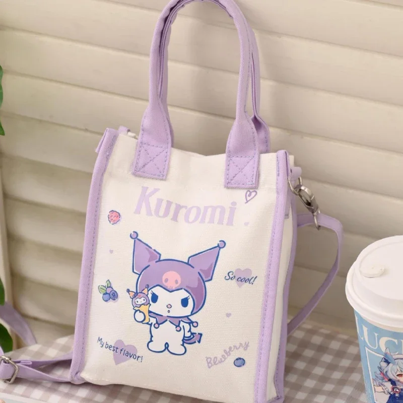 حقيبة كروسبودي صغيرة حقيبة قماش كروسبودي لطيف حقيبة ماكياج محمولة كتف واحد حقيبة المرحاض أنيمي الشكل Kawaii الكرتون