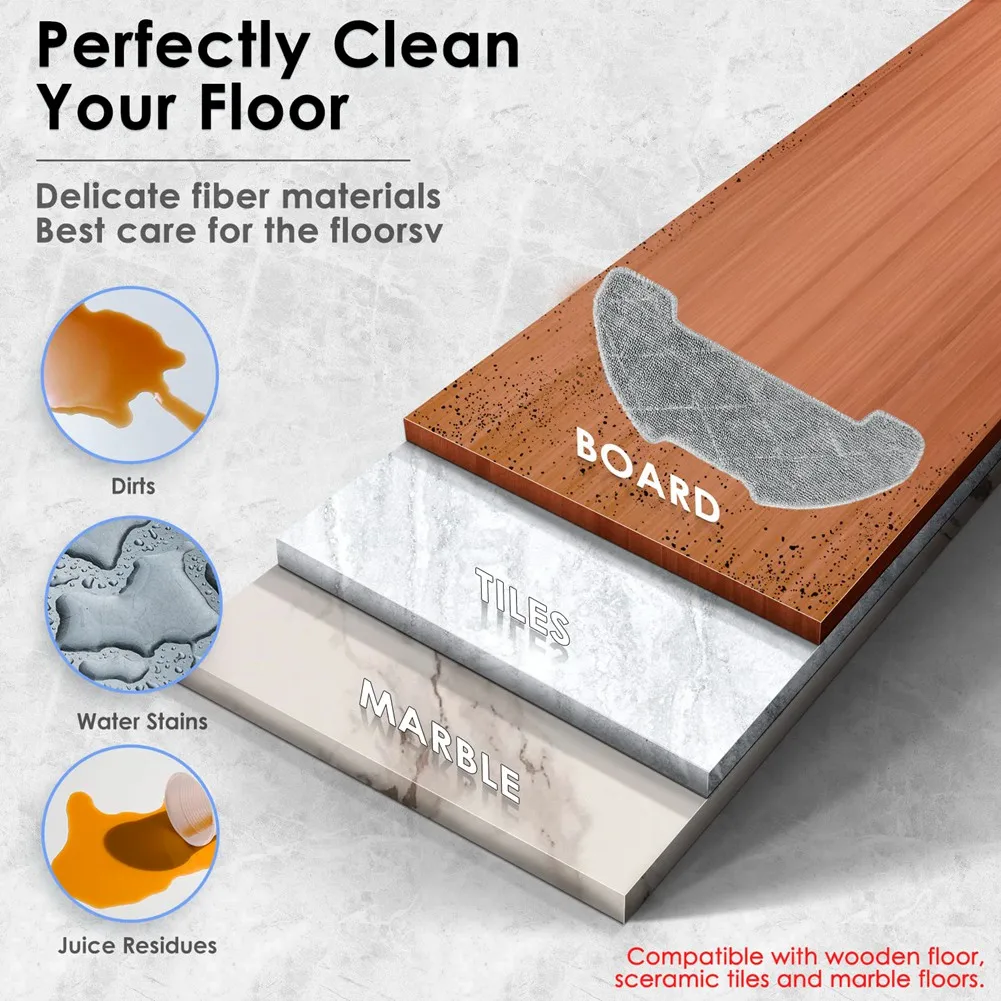 12PCS Mop Pads For Airrobo P30 Robot Vacuum Cleaners Replacement Accessories Washable Mop Cloth
