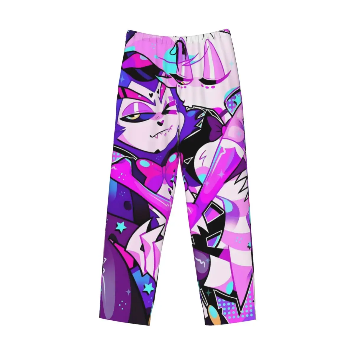 مخصص Hazbins أنيمي الفنادق بيجامة السراويل الرجال ملابس خاصة صالة النوم قيعان تمتد مع جيوب