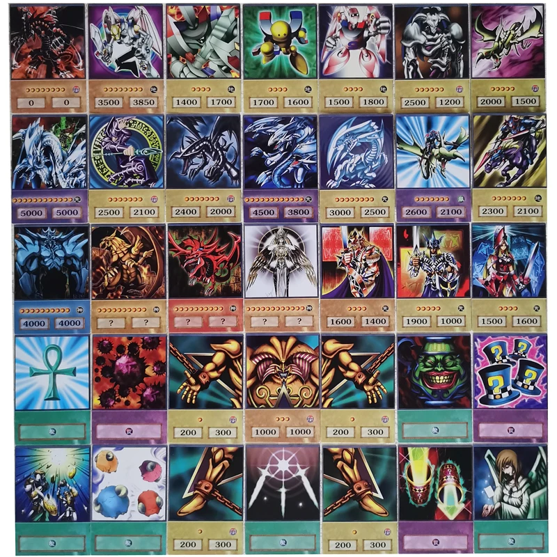 100PCS Yu Gi Oh Flash Card Japanese Different Anime Style Card Dueling Monsters Dark Magician DIY Game Collection Cards Toy Gift