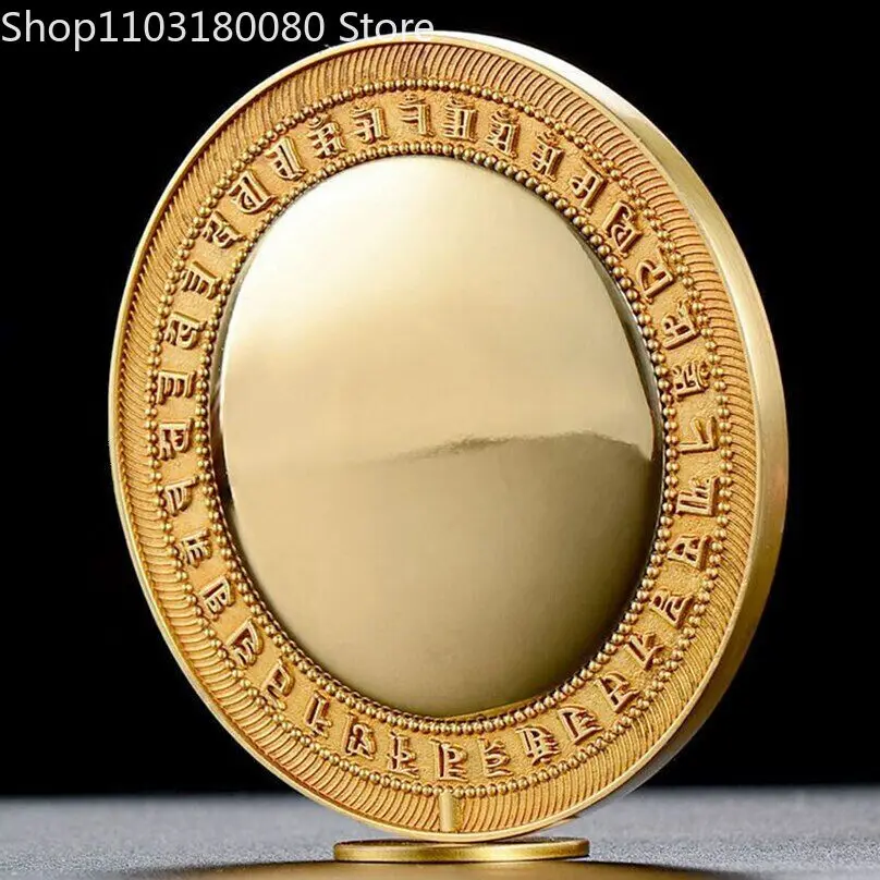 

10 см Тибетская медь, квазисозная зеркальная статуя, религия, обнажение злых духов, артефакт, декор Faqi