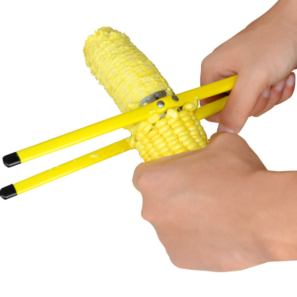 

2pcs Peelers Stainless Steel Strippers Portable Removers Bright Color Compact Kitchen For Fresh Dry Corn Kernels Efficient Corn