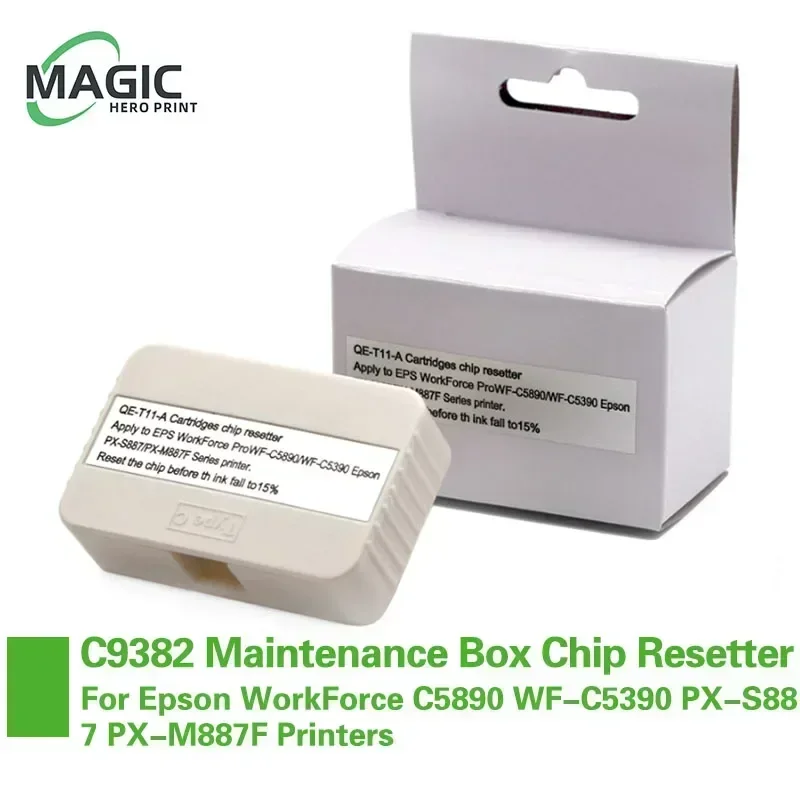 C9382 Chip resetter & Maintenance Box Chip Resetter For Epson WorkForce C5890 WF-C5390 C5390 C5890 PX-S887 PX-M887F Printer