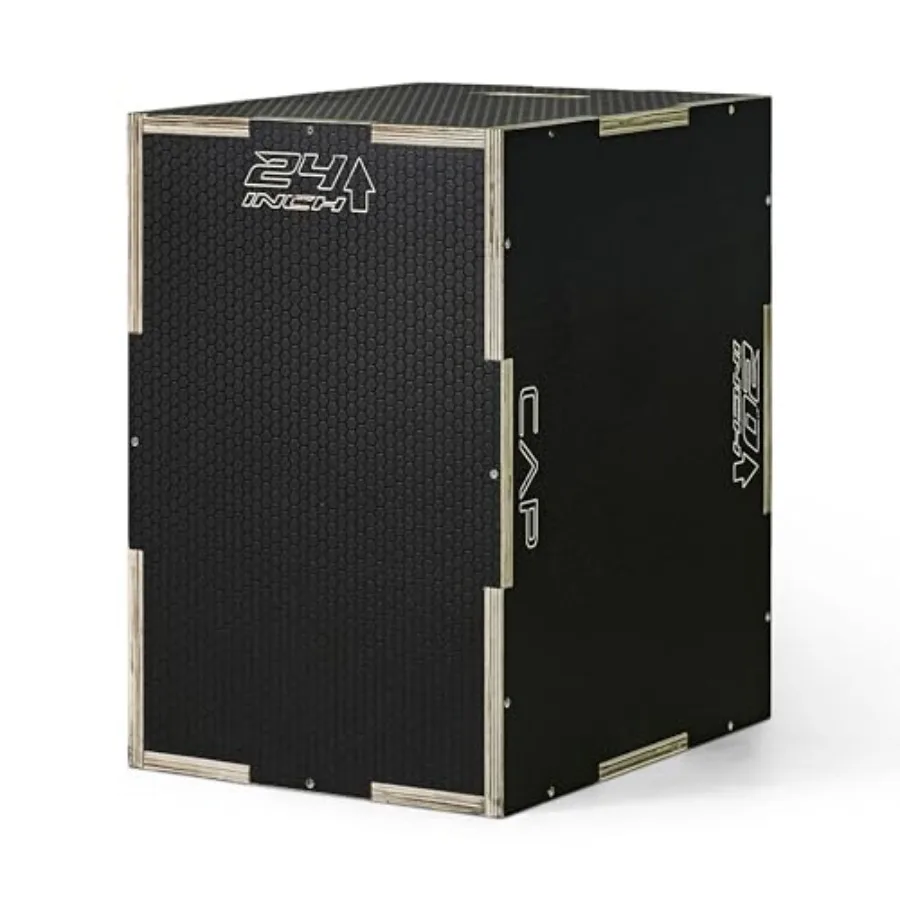 

3-in-1 Plyometric Box for home gym use premium birch plywood matte black finish foldable design with non-slip surface and reinf