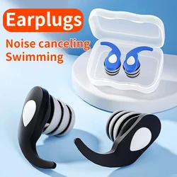 Ear Plugs Anti Noise Swimming Earplugs for Sleep Anti-noise Soft Silicone Loops Earplugs Hearing Protection Noise Cancelling Ear