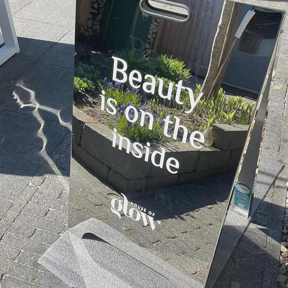 لافتة إطار، مزدوجة الجوانب، لافتة رصيف على اللوحة، لافتة للمقاهي، مكاتب التبادل، صالون الحلاقة، الرصيف، متجر مخصص #6