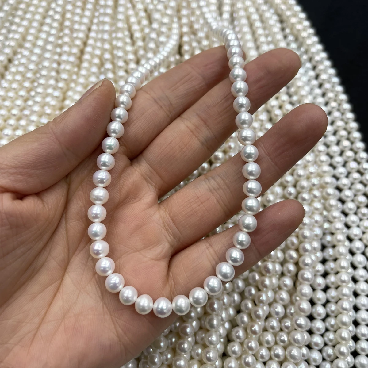 

AAA 5.5-6mm High-Quality Natural Freshwater Pearl Semi-Finished Beads for Jewelry Making DIY Necklace Bracelet Accessories 36cm