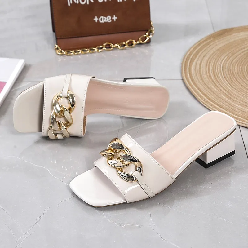 Summer Women\'s Slippers New Women\'s Sandals High Heel Sandals High End Banquet Ball Wedding Women\'s Slippers