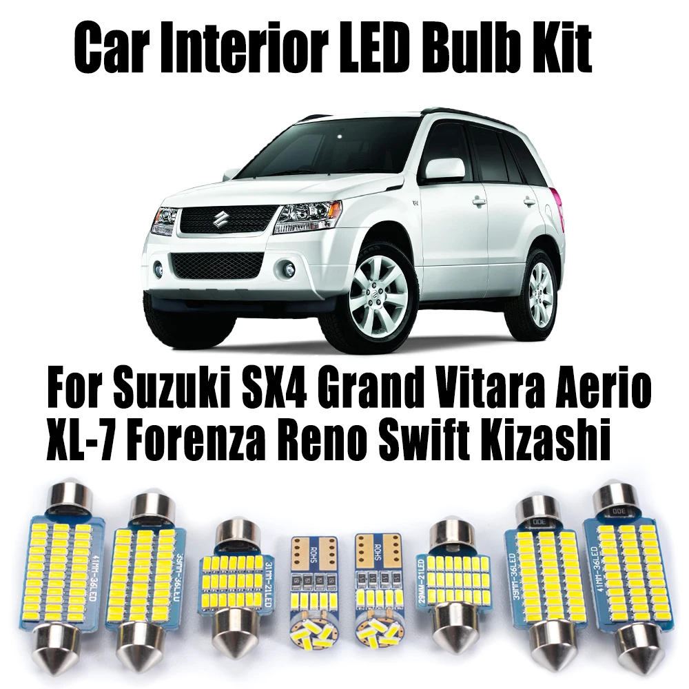Canbus For Suzuki SX4 Grand Vitara Aerio XL-7 Forenza Reno Swift Kizashi Car Accessories LED Interior Map Trunk Light Bulbs Kit