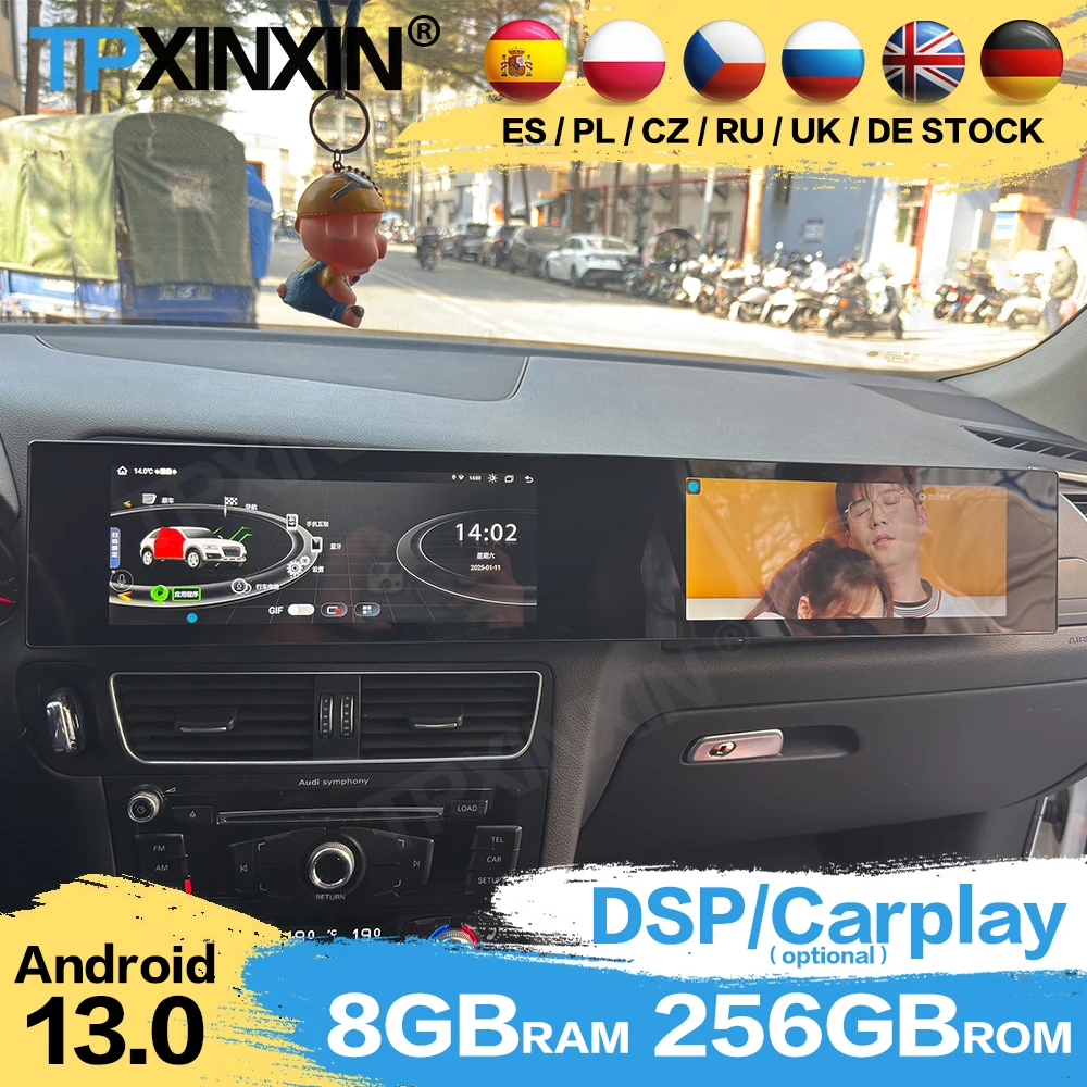 

21 Inch Car Radio Stereo Receiver For Audi Q5 2009~2017 Android Screen Auto Carplay Multimedia Screen GPS Navigation Head Unit