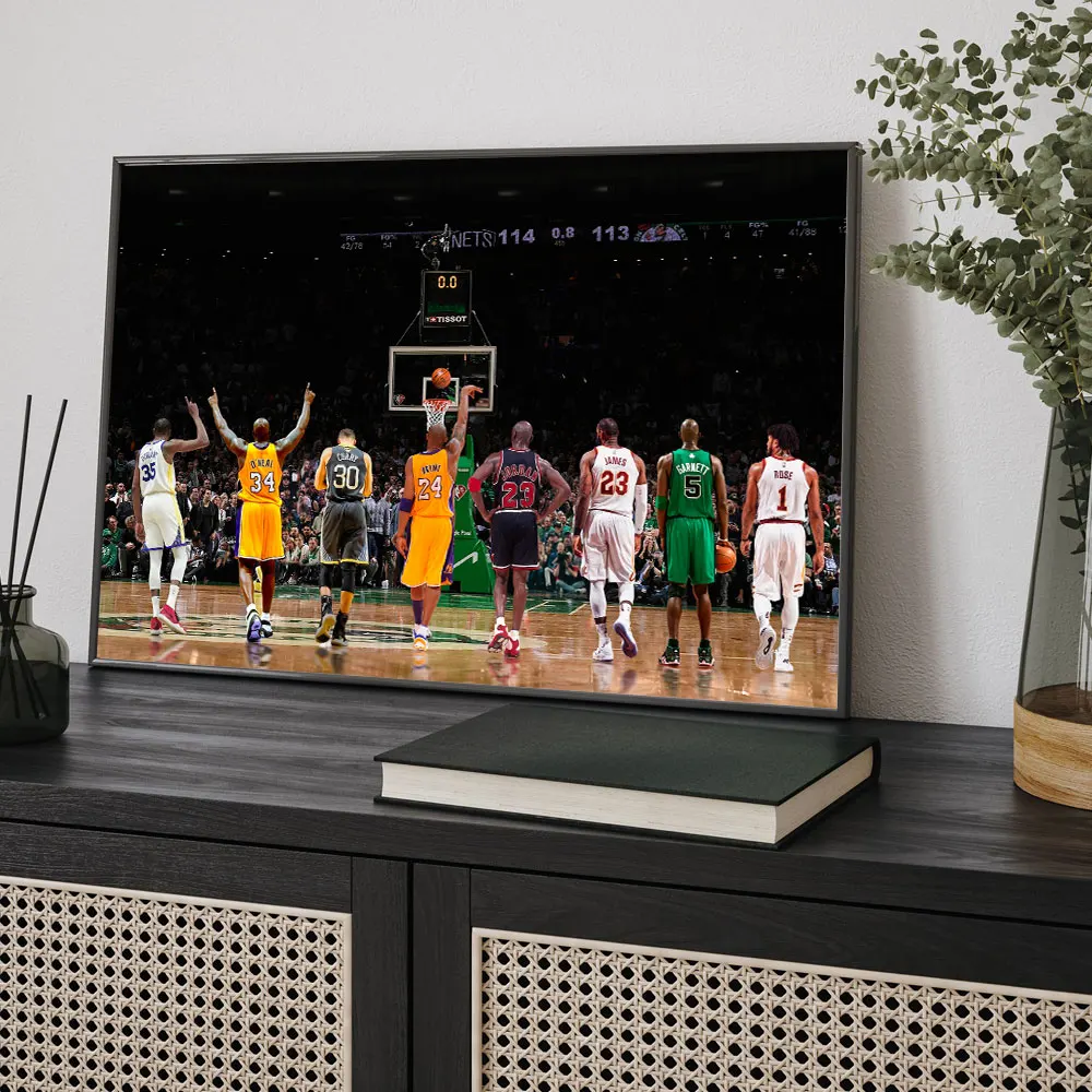 Pósteres de estrella deportiva de baloncesto, tiro clásico, K-kebe y C-Curry, Ball King, impresiones en lienzo, pintura, entrenador de baloncesto, regalo para fanáticos de los deportes