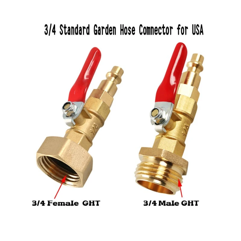 

Explosion Proof Connector Suitable for RV Yacht 1/4 Inch Male Quick Anti-aging 3/4 Inch Male GHG Threaded Brass Quick Connector