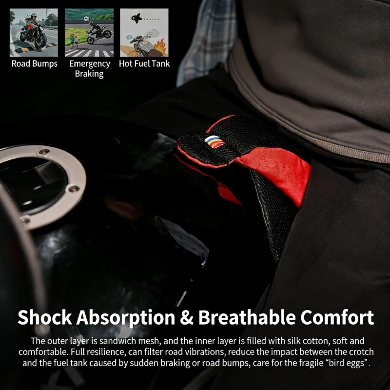124B Breathable Mesh Motorcycle Protector Mount Cushion For Style And Impact Resistance Quick Release Pad