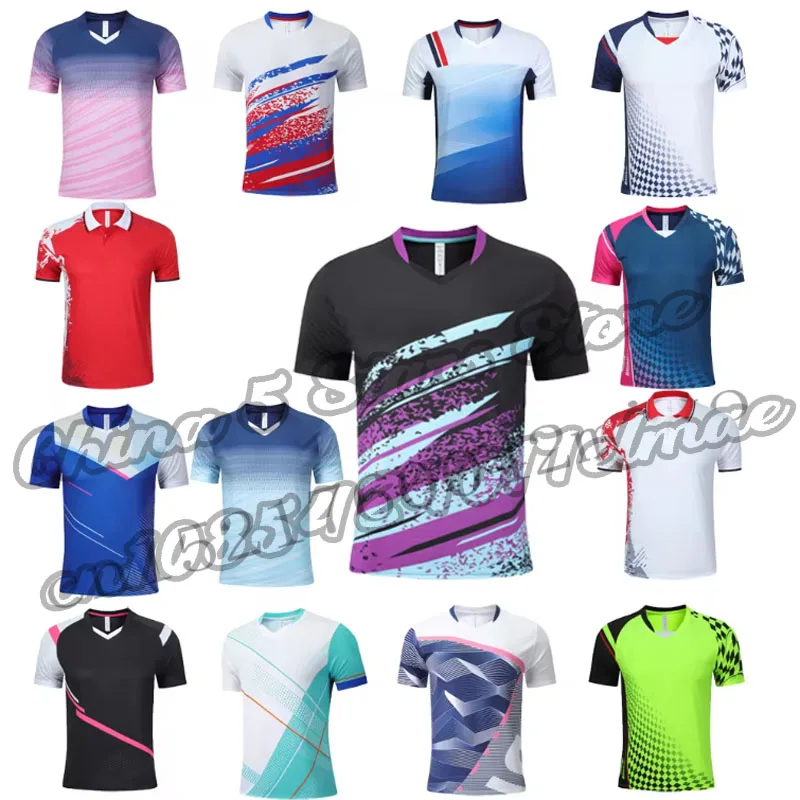 Quick-dry Tennis Sports Shirt Men Women, Table Tennis Jerseys for Men ,Badminton Uniform Clothes Ping Pong Team Train Sportswear