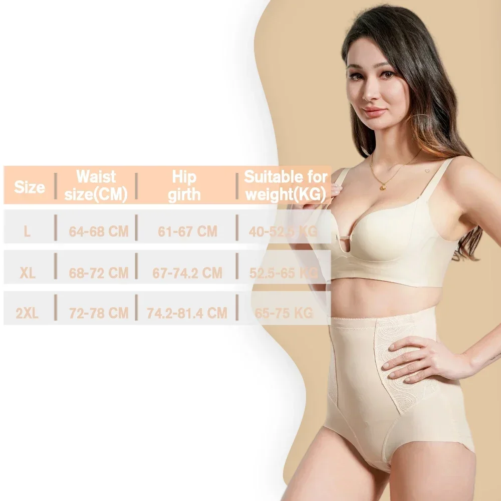 1PC High Waisted Shapewear Panties Postpartum Hip Lifting Body Shaper Slimming Waist Trainer Breathable Plus Size Briefs 40-75KG