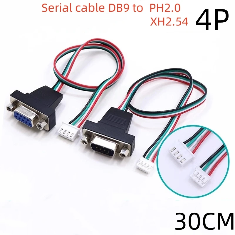 

1PC Sserial cable DB9 to PH2.04P cable RS232 Main board extension cord