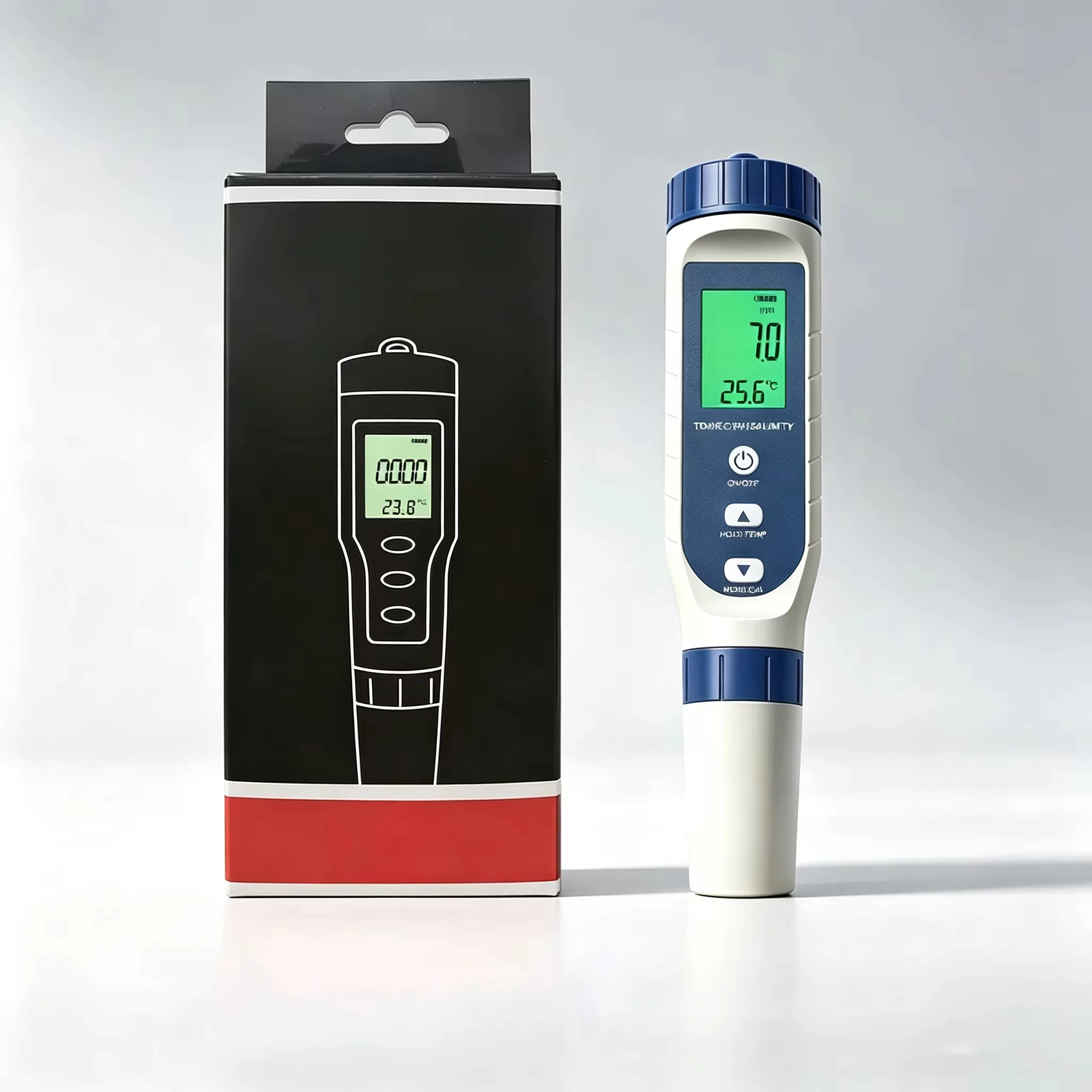 High Precision 5-in-1 Water Quality Meter 0-14PH Salinity Detector High Sensitivity Probe for Farm Irrigation Water Test