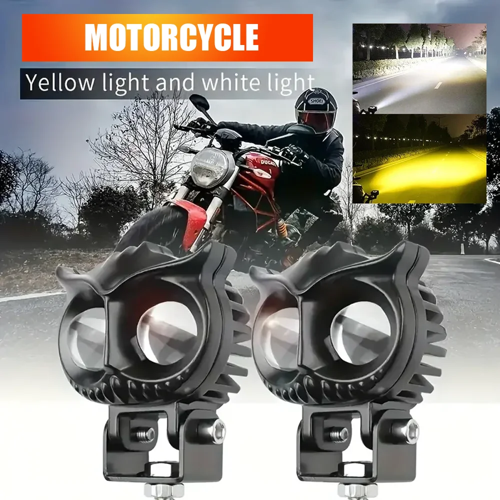 Motorcycle Fog Light Bulb Spotlight Headlight Projector Lens Universal Fog Lamps Light Spot Driving Light for Motorcycle