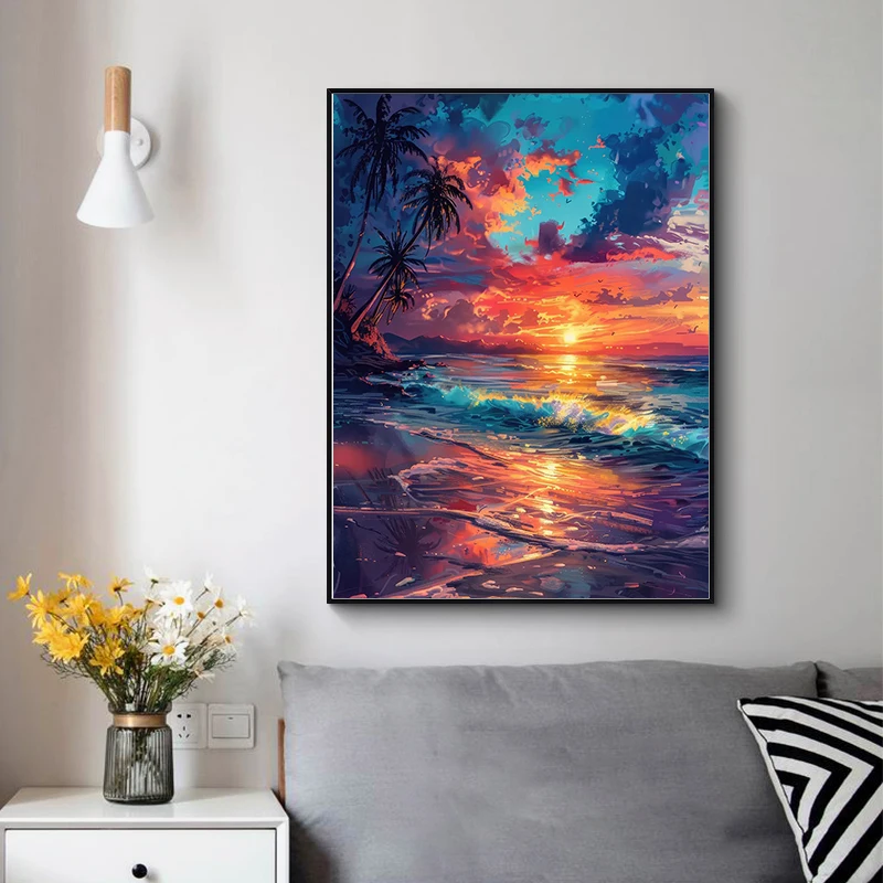 الحديثة الجميلة الساحل الطبيعي السياحية المشهد الفن الملصقات قماش يطبع لوحات حائط غرفة المعيشة غرفة نوم ديكور المنزل