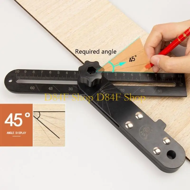 D84F Precise Carpenter T-squareLayout Tool Woodworking Ruler Gauge-Line Marker