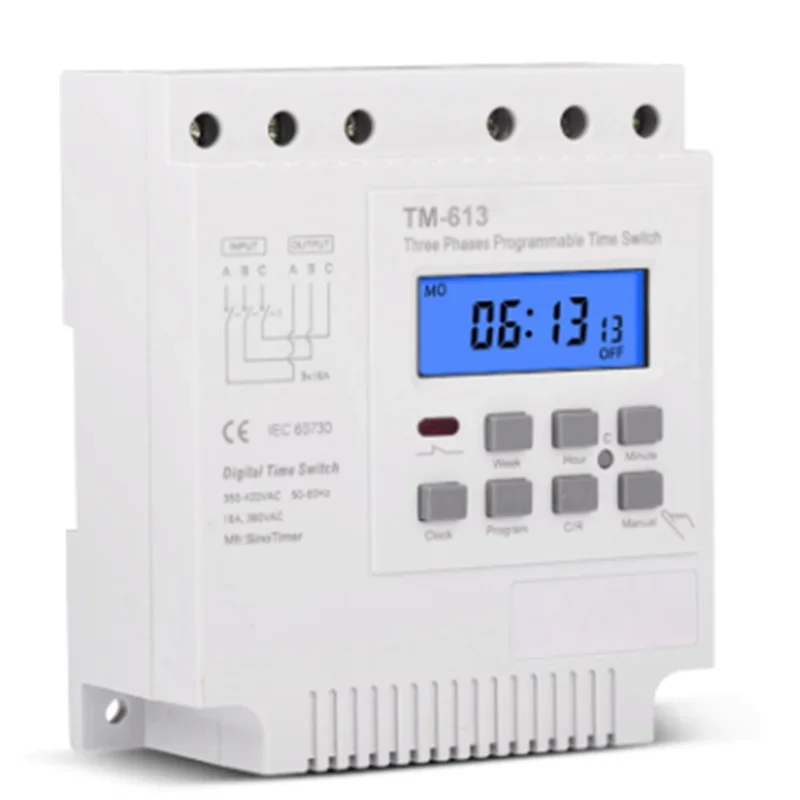 

Timer SwitchThree Phases 380V 415V TIMER Programmable Switch with Backlight