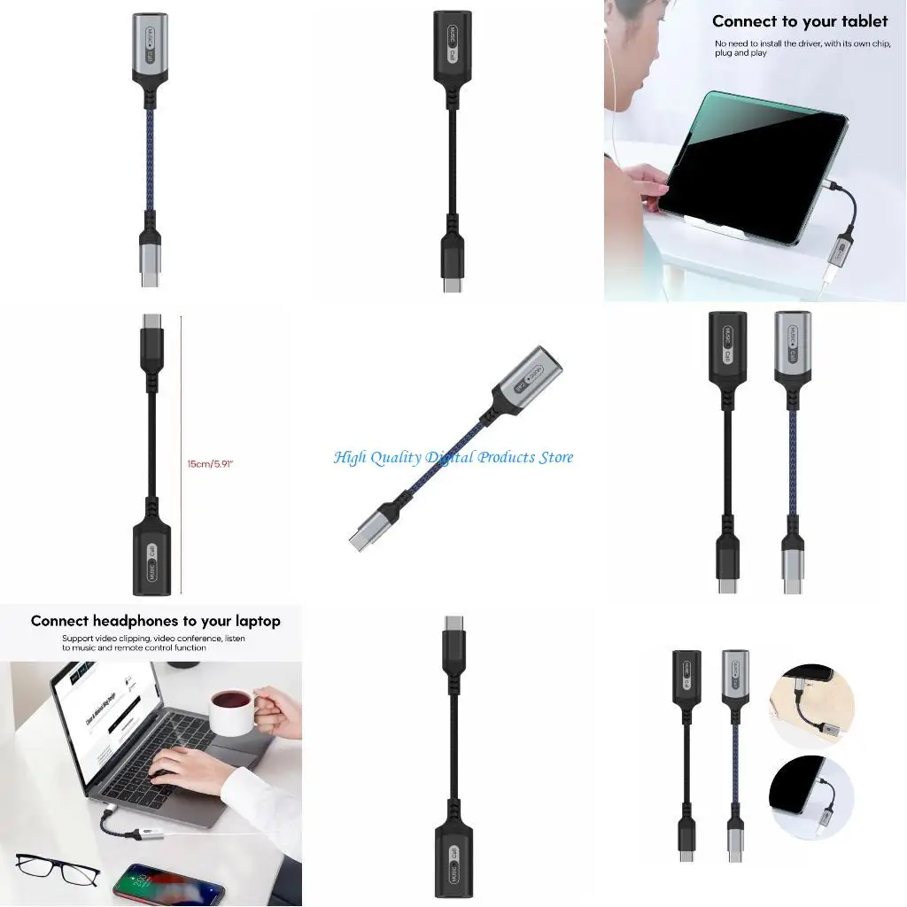 

U2JE 8 Pin to Type C Adapter Charging Adapter for Phone 15 14 13 12 11
