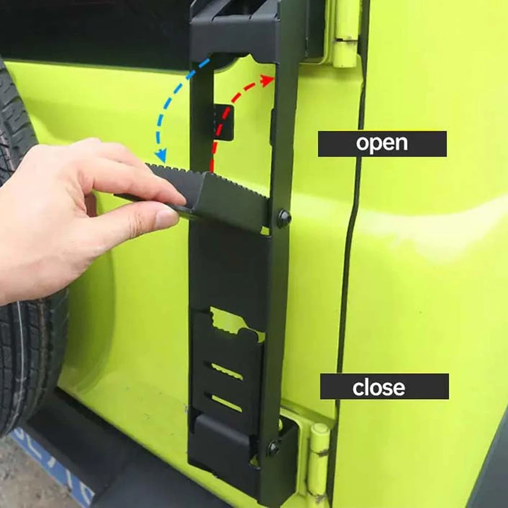 รถTailgateบันไดสําหรับSuzuki Jimny JB64 JB74 2019-2024 พับหางบันไดบานพับเท้าปีนเหยียบอุปกรณ์เสริมภายนอก