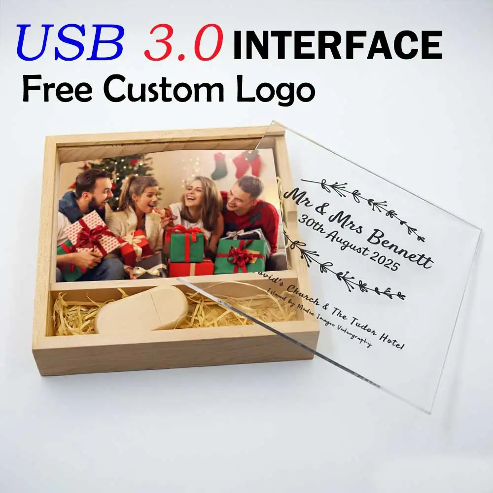

USB-флешка 3.0 на 128 ГБ в форме фотоальбома, флеш-накопитель USB 3.0 на 64 ГБ с возможностью нанесения логотипа, USB-накопитель для свадебного подарка