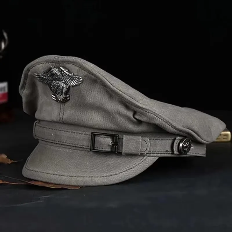 casquette-de-marin-retro-en-toile-a-calotte-plate-unisexe-printemps-2026-avec-ceinture-coupe-vent-aigle-gris-style-locomotive-pour-hommes-et-femmes