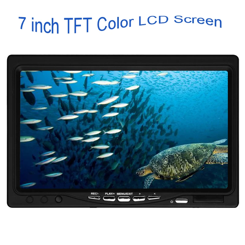 Made in China Portable Fish 7inch Colored Display with 30m Cable, 1000tvl Underwater Dvr Camera with Lights