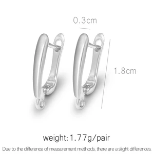 18K banhado a ouro latão brinco ganchos, prendedores de arame, brincos fazendo suprimentos, níquel livre cobre fecho, 1 par 8 principais vendas fivela cobre - №7