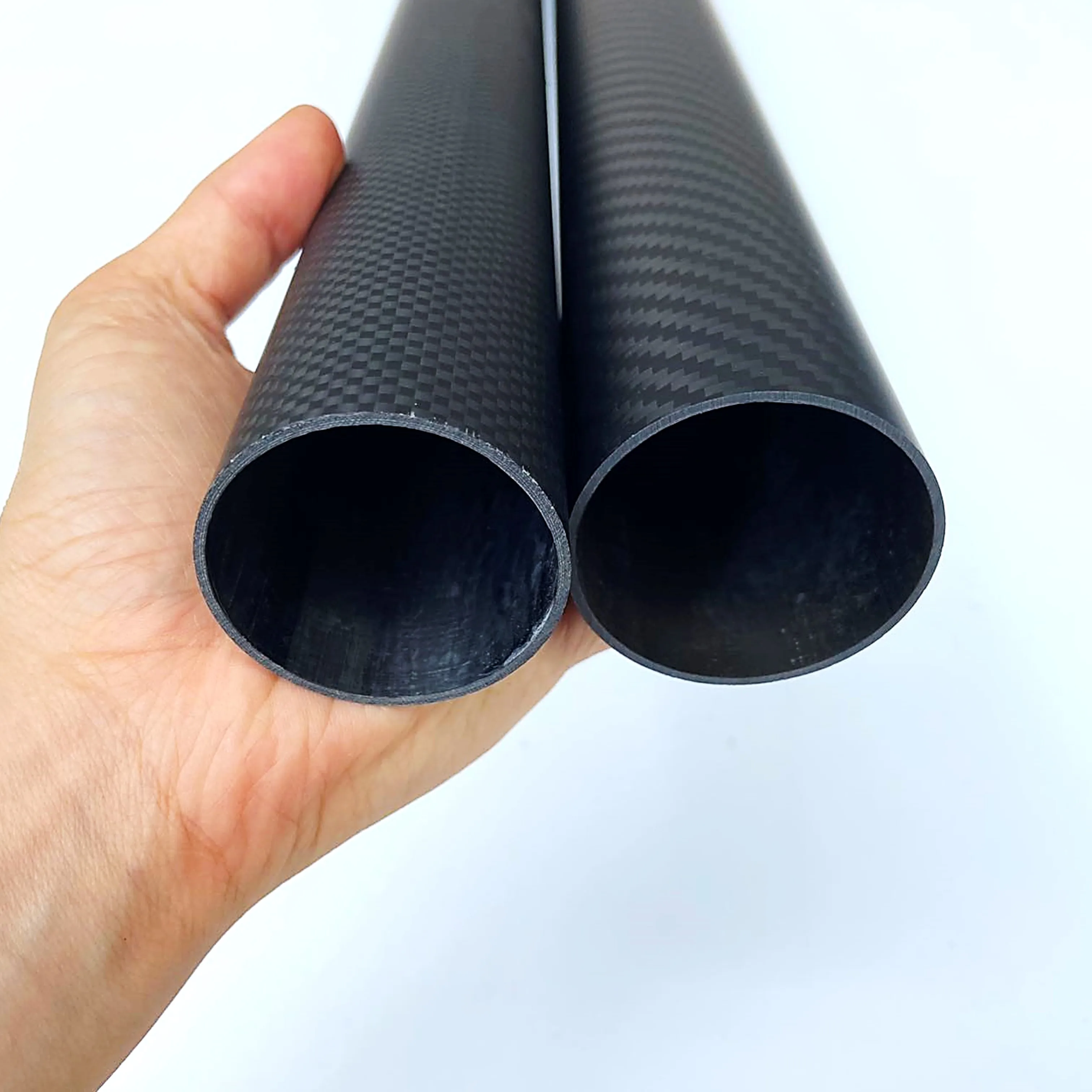 1Pcs 600mm Carbon Fiber Tube 3K Hardness Composite Material OD 8mm 10mm 12mm 16mm 18mm 20mm 22mm 25mm 30mm Matte Twill Weave