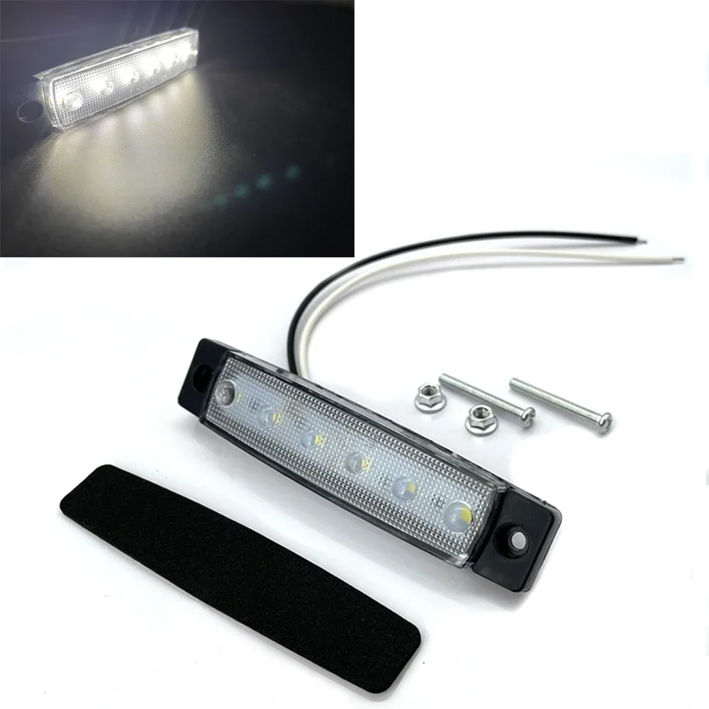 Auto Side Marker Indicator Light LED 12V 24V 6 SMD LED Car Bus Truck Lorry External Lights Low Trailer Rear Warning Lampv