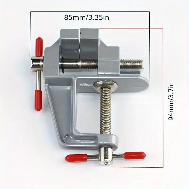 New In Screw Vise for Craft Mold Fixed Repair Tool 35MM Aluminium Alloy Table Bench Clamp Vise Multi-functional Bench Vise Table