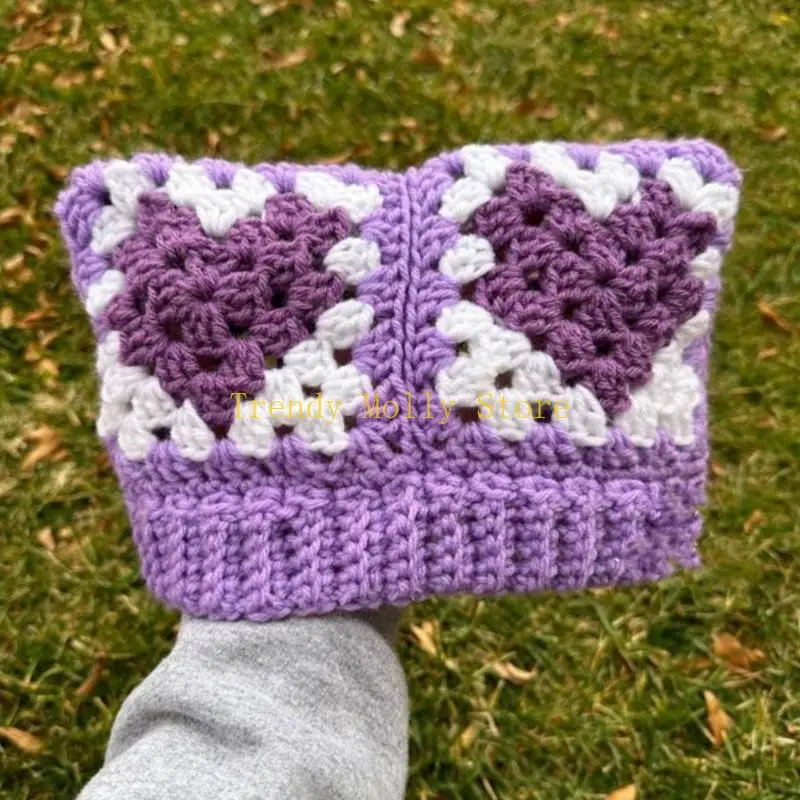 

N5KB Y2K Шапка с черепом Вязаная шапка-бини Хэллоуин Полосатая шляпа с кошачьими ушками Костюм