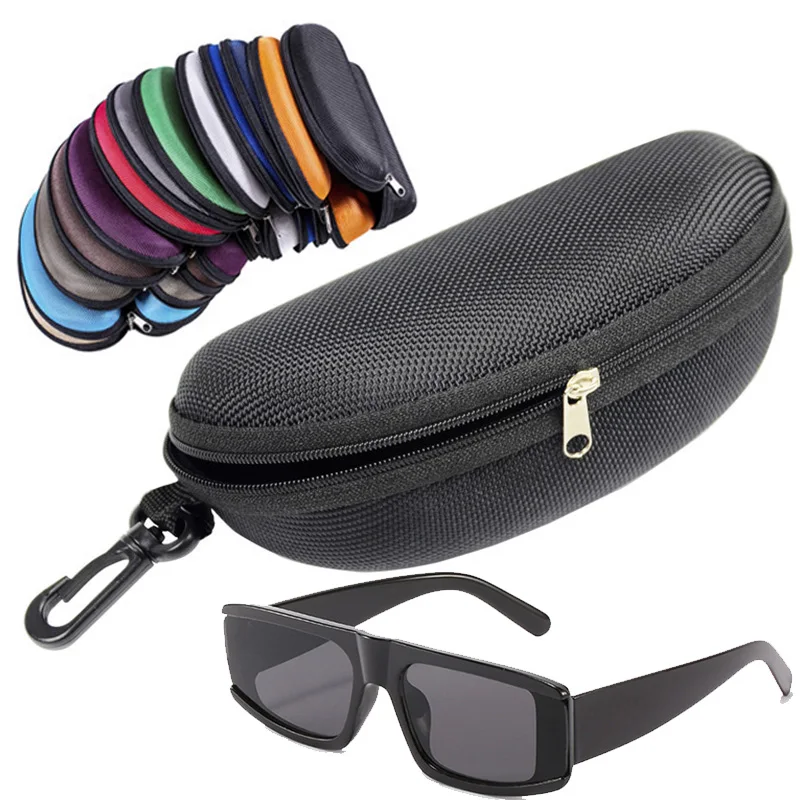 Large Size Glasses Case Mirror Box Sunglasses Bag Classic Zipper Glasses Box With Buckle Portable Eyeglasses Pouch Hard Case