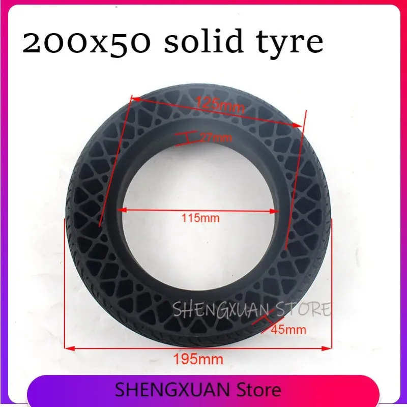 

New Upgrade 200x50 Explosion-proof Electric Scooter Wheel tyres 8 inch mini Motorcycle Bee Hive Holes Solid Tires 200*50 tyre