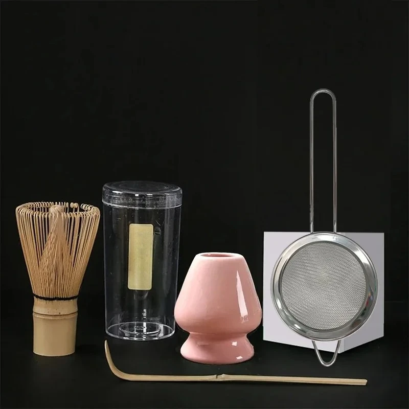 4-teiliges Japanisches Matcha-Set Sicherheits-Bambus Buddha-Teelöffel Tee-Set Indoor-Tee-Rührwerkzeuge Zubehör Küchen-Teegeschirr-Sets