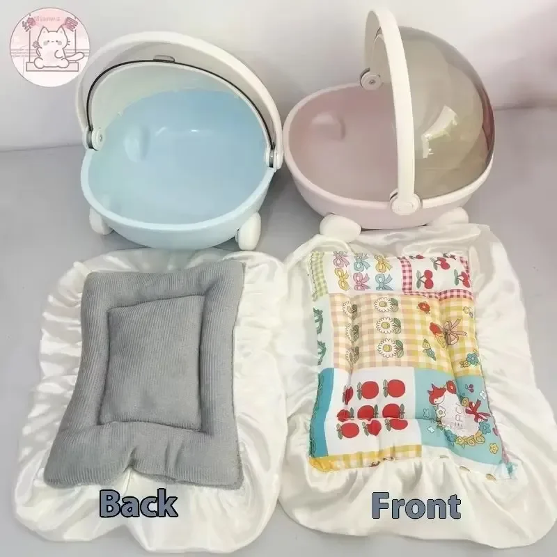 Labubu Baby Stroller Storage Box Mokoko Doll Decor Space Module Sleep Cradle Cart Dolls Bed Furniture Accessories For Playsets image 6