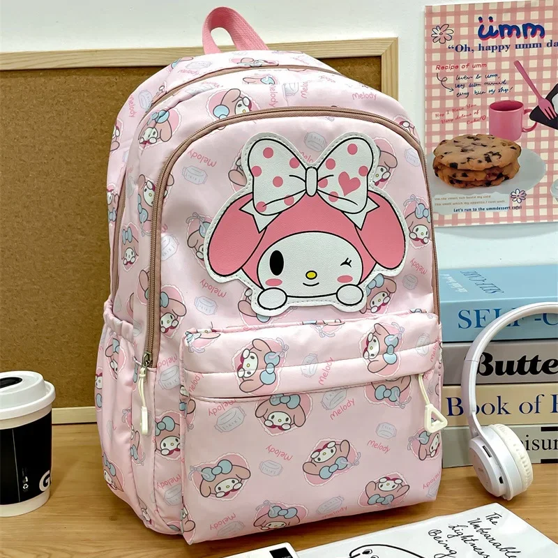 Kawaii Sanrio Kuromi Hello Kitty cute cartoon plecak anime prosty prezent dla dziewczynek z plecak studencki dekompresyjnym o dużej pojemności