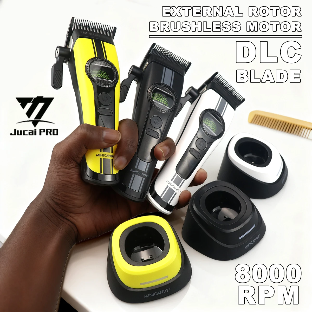 jucai-minicandy-f1-tondeuse-a-cheveux-professionnelle-lame-dlc-8000-tr-min-moteur-sans-brosse-a-rotor-externe-avec-chargeur-de-base-machine-de-coupe-de-cheveux