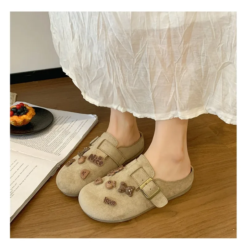 

Retro Casual Bow-top Slippers for Women, 2026 Spring/summer New Style, Fashionable Thick-soled Half-trousers for Women，35-40
