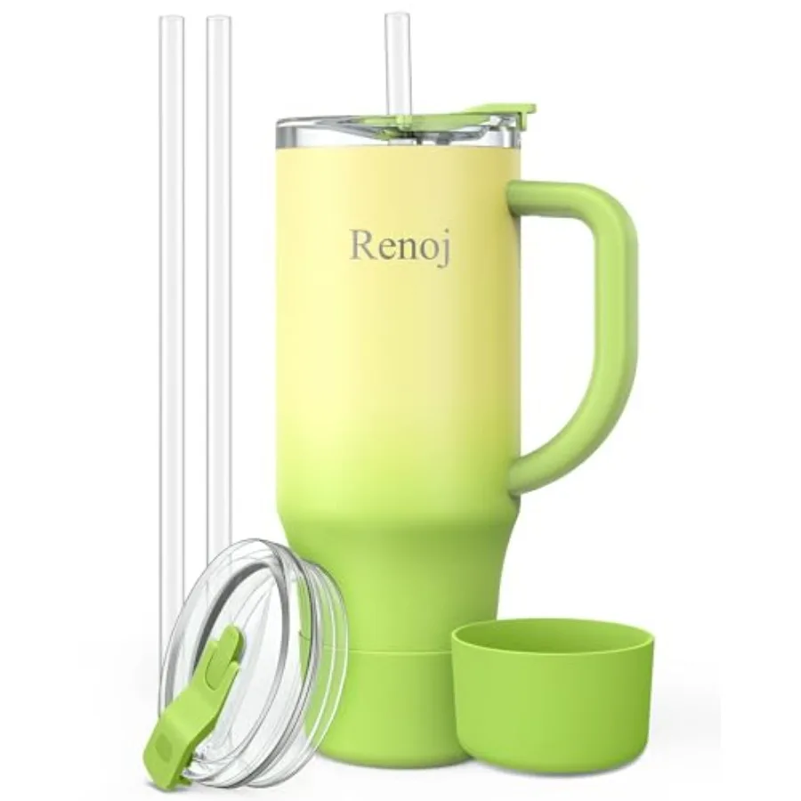 

Tumbler with Handle 100% Leak Proof Insulated Water Bottle for Iced Coffee and Hot Drinks - Fits Car Cup Holder Ideal Gift 2 St