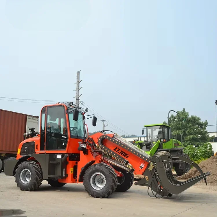 LTMG 0.6 Ton 0.8 Ton 1 Ton 1.2 Ton Wheel Loader With Bale Spear Auger Augle Broom