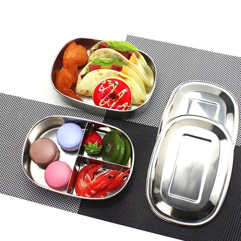 600ml/1000/1500/1900ML Lunch Box 304 Stainless Steel Anti-leak Bento Box Strong Tightness For Storing Various Fruits Snacks